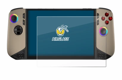 Abbildung des Geräts MSI Claw 8 AI+ mit einer Vielzahl des Displayschutzes.