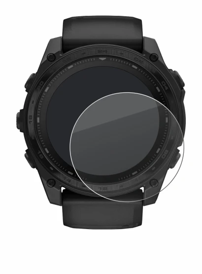 Abbildung des Geräts Garmin Tactix 8 Solar (51 mm) mit einer Vielzahl des Displayschutzes.