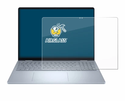 Abbildung des Geräts Dell 16 Plus-2-in-1 mit einer Vielzahl des Displayschutzes.