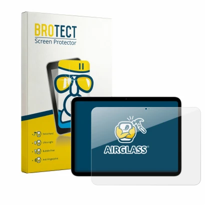Vorderseite einer Produktverpackung mit dem Markenlogo BROTECT. Daneben ist das Gerät Apple iPad A16 11" WiFi 2025 (11. Gen.)