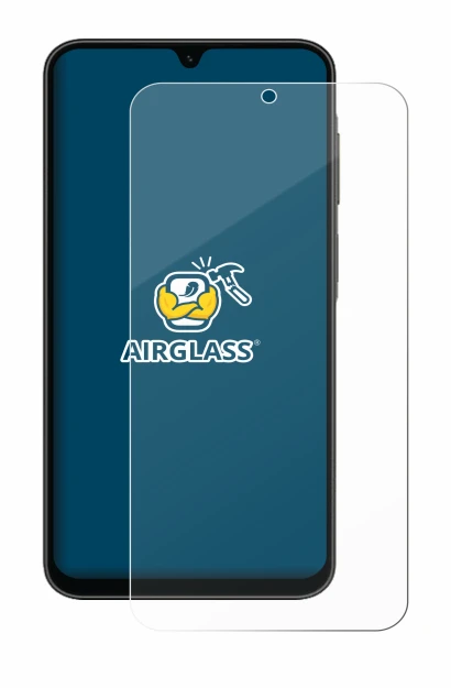 Abbildung des Geräts Samsung Galaxy A26 5G mit einer Vielzahl des Displayschutzes.