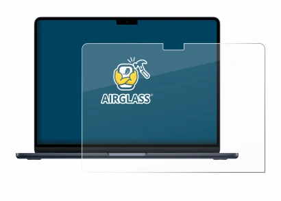 Abbildung des Geräts Apple MacBook Air 13" M4 2025 mit einer Vielzahl des Displayschutzes.