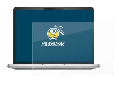 Abbildung des Geräts Dell Pro 13 Plus Laptop mit einer Vielzahl des Displayschutzes.