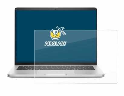 Abbildung des Geräts Dell Pro 14 Plus PB14250 mit einer Vielzahl des Displayschutzes.