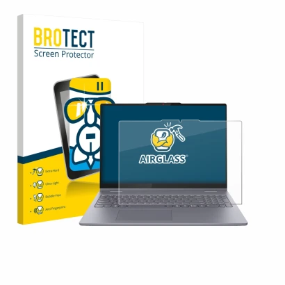 Vorderseite einer Produktverpackung mit dem Markenlogo BROTECT. Daneben ist das Gerät Lenovo IdeaPad 5 2-in-1 14AKP10 mit dem 