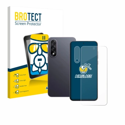 Vorderseite einer Produktverpackung mit dem Markenlogo BROTECT. Daneben ist das Gerät OnePlus Nord 5 (Display+Kamera) mit dem 