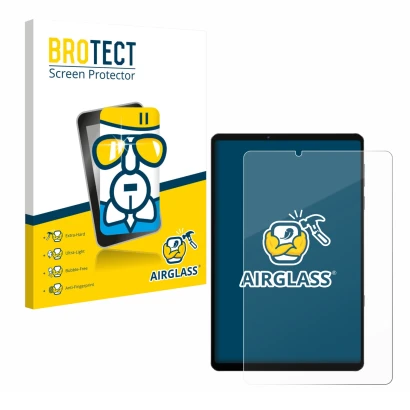 Vorderseite einer Produktverpackung mit dem Markenlogo BROTECT. Daneben ist das Gerät Lenovo Legion Y700 2022 mit dem zugehöri