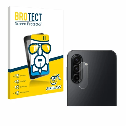 Vorderseite einer Produktverpackung mit dem Markenlogo BROTECT. Daneben ist das Gerät Samsung Galaxy A17 5G (NUR Kameraschutz)