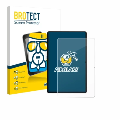 Vorderseite einer Produktverpackung mit dem Markenlogo BROTECT. Daneben ist das Gerät Samsung Galaxy Tab S11 Ultra (Hochformat