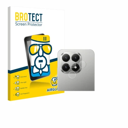 Vorderseite einer Produktverpackung mit dem Markenlogo BROTECT. Daneben ist das Gerät Xiaomi 15T (NUR Kameraschutz) mit dem zu