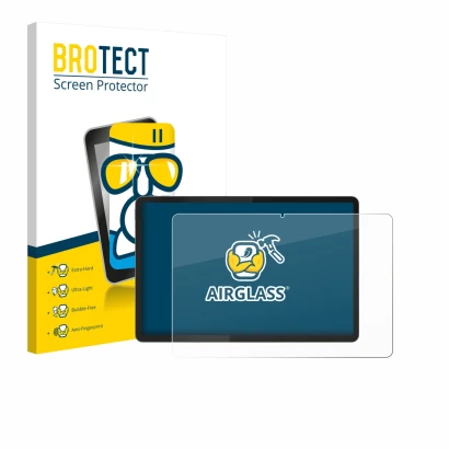 Vorderseite einer Produktverpackung mit dem Markenlogo BROTECT. Daneben ist das Gerät Lenovo Idea Tab Plus 12.1