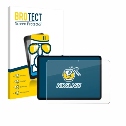 Vorderseite einer Produktverpackung mit dem Markenlogo BROTECT. Daneben ist das Gerät Xiaomi Poco Pad X1 mit dem zugehörigen D