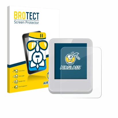 Vorderseite einer Produktverpackung mit dem Markenlogo BROTECT. Daneben ist das Gerät Bresser ClimaTemp Digitales Raumthermome