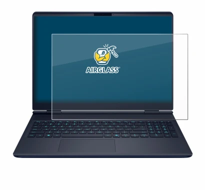 Abbildung des Geräts Dell Alienware 16X mit einer Vielzahl des Displayschutzes.