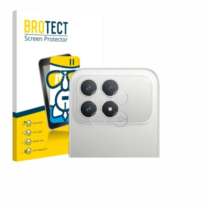 Vorderseite einer Produktverpackung mit dem Markenlogo BROTECT. Daneben ist das Gerät Xiaomi Poco F8 Pro (NUR Kameraschutz) mi