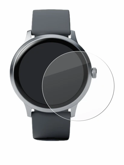 Abbildung des Geräts Pebble Round 2 mit einer Vielzahl des Displayschutzes.