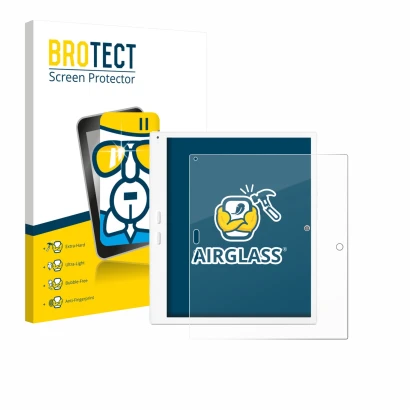 Vorderseite einer Produktverpackung mit dem Markenlogo BROTECT. Daneben ist das Gerät Bigme B10 10.3" mit dem zugehörigen Disp