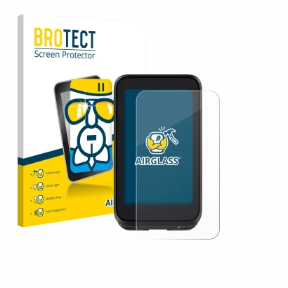 Vorderseite einer Produktverpackung mit dem Markenlogo BROTECT. Daneben ist das Gerät igpsport BiNavi Air mit dem zugehörigen 