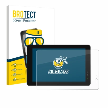 Vorderseite einer Produktverpackung mit dem Markenlogo BROTECT. Daneben ist das Gerät Lilliput 719/T 7" mit dem zugehörigen Di