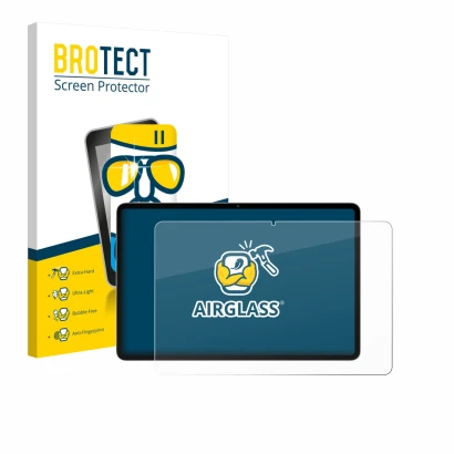 Vorderseite einer Produktverpackung mit dem Markenlogo BROTECT. Daneben ist das Gerät Blackview Oscal Elite 1 12.1" mit dem zu