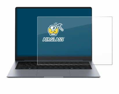 Abbildung des Geräts Samsung Galaxy Book6 14" mit einer Vielzahl des Displayschutzes.