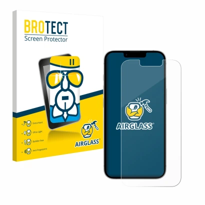 Vorderseite einer Produktverpackung mit dem Markenlogo BROTECT. Daneben ist das Gerät Apple iPhone 17e mit dem zugehörigen Dis
