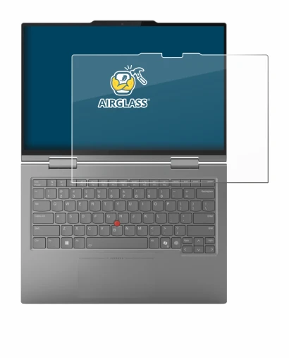 Abbildung des Geräts Lenovo ThinkPad X1 2-in-1 Gen 10 Aura Edition mit einer Vielzahl des Displayschutzes.