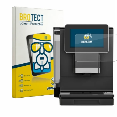 Vorderseite einer Produktverpackung mit dem Markenlogo BROTECT. Daneben ist das Gerät Nivona NIVO 9101 / 9103 mit dem zugehöri