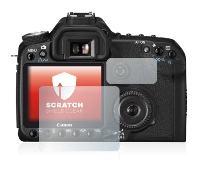 Abbildung des Geräts Canon EOS 50D mit einer Vielzahl des Displayschutzes.