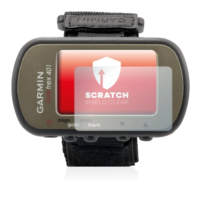 Abbildung des Geräts Garmin Foretrex 401 mit einer Vielzahl des Displayschutzes.