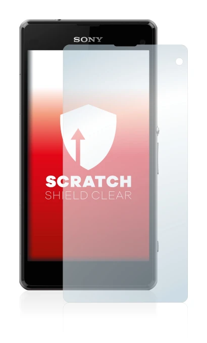 Abbildung des Geräts Sony Xperia Z1 Compact D5503 mit einer Vielzahl des Displayschutzes.