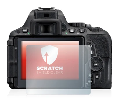 Abbildung des Geräts Nikon D5500 mit einer Vielzahl des Displayschutzes.