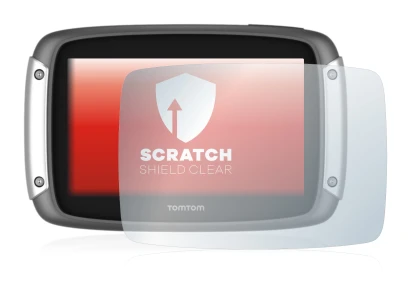 Abbildung des Geräts TomTom Rider 400 mit einer Vielzahl des Displayschutzes.