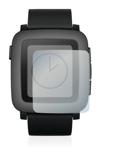 Abbildung des Geräts Pebble Time mit einer Vielzahl des Displayschutzes.