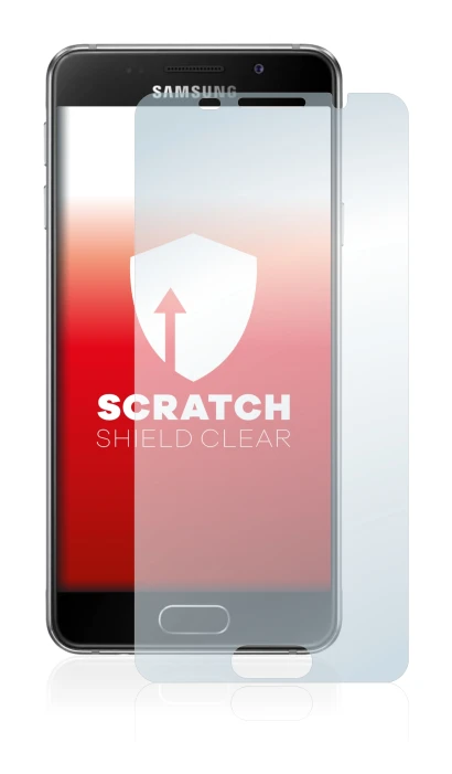 Abbildung des Geräts Samsung Galaxy A3 2016 mit einer Vielzahl des Displayschutzes.