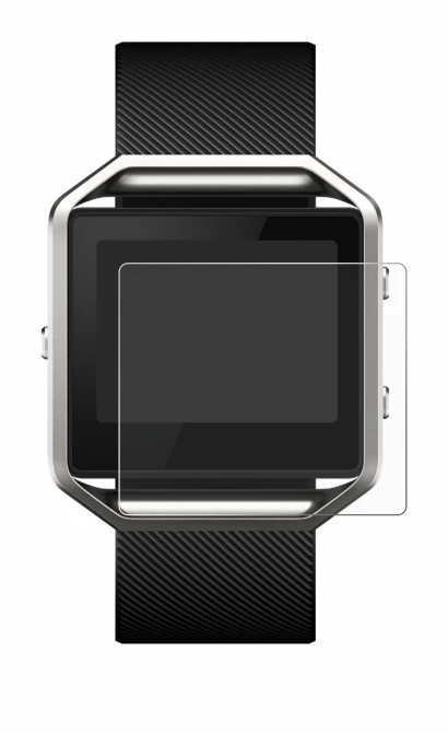 Abbildung des Geräts Fitbit Blaze mit einer Vielzahl des Displayschutzes.