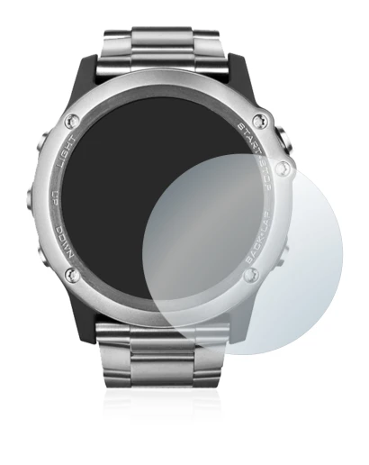 Abbildung des Geräts Garmin Fenix 3 Saphir mit einer Vielzahl des Displayschutzes.