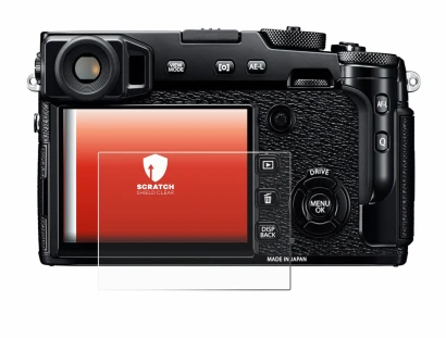 Abbildung des Geräts Fujifilm X-Pro2 mit einer Vielzahl des Displayschutzes.