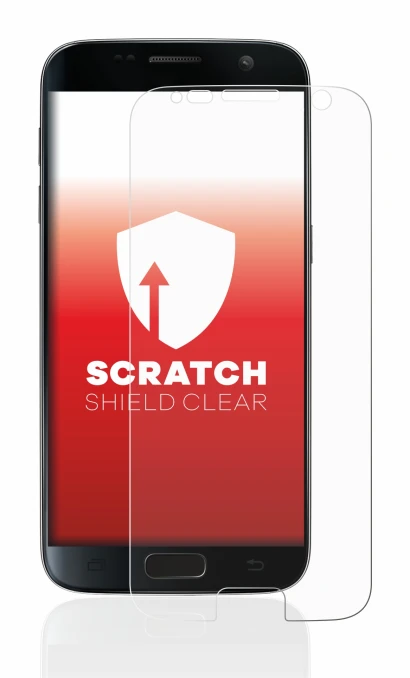 Abbildung des Geräts Samsung Galaxy S7 mit einer Vielzahl des Displayschutzes.