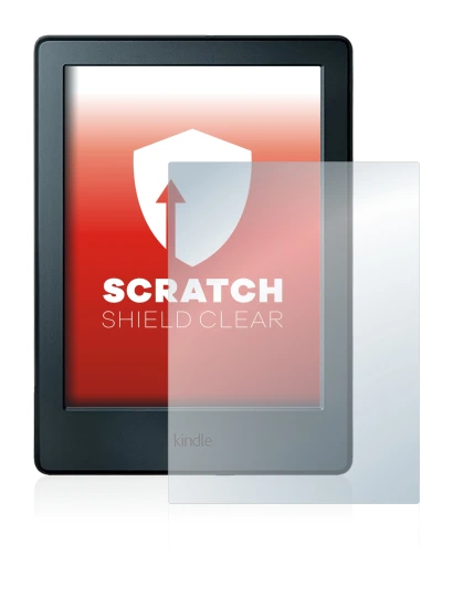Abbildung des Geräts Amazon Kindle 2016 (8. Gen.) mit einer Vielzahl des Displayschutzes.
