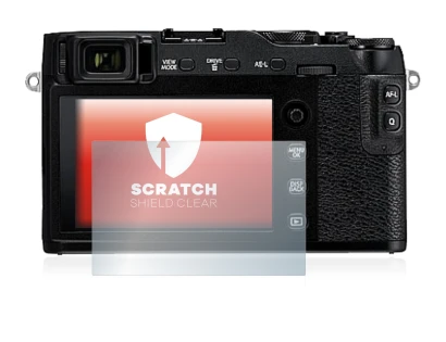 Abbildung des Geräts Fujifilm X-E3 mit einer Vielzahl des Displayschutzes.