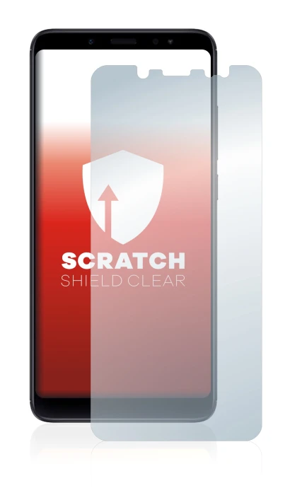 Abbildung des Geräts Xiaomi Redmi Note 5 mit einer Vielzahl des Displayschutzes.