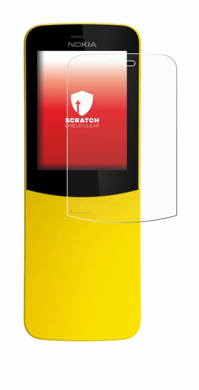 Abbildung des Geräts Nokia 8110 mit einer Vielzahl des Displayschutzes.