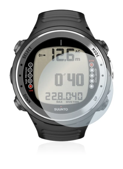 Abbildung des Geräts Suunto D4I mit einer Vielzahl des Displayschutzes.