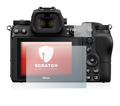 Abbildung des Geräts Nikon Z 6 mit einer Vielzahl des Displayschutzes.