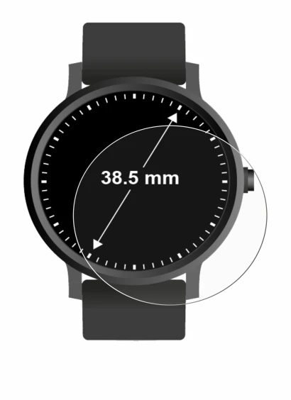 Abbildung des Geräts Armbanduhren (Kreisrund, ø: 38.5 mm) mit einer Vielzahl des Displayschutzes.