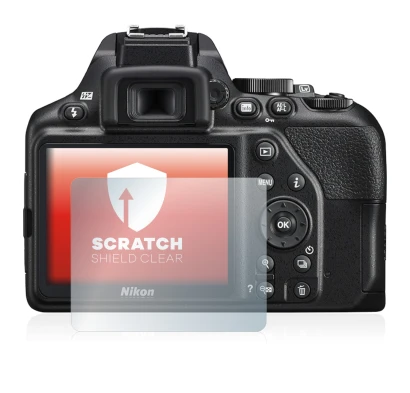 Abbildung des Geräts Nikon D3500 mit einer Vielzahl des Displayschutzes.