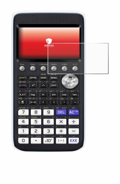Abbildung des Geräts Casio FX-CG50 mit einer Vielzahl des Displayschutzes.