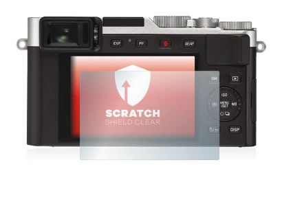 Abbildung des Geräts Leica D-Lux 7 mit einer Vielzahl des Displayschutzes.