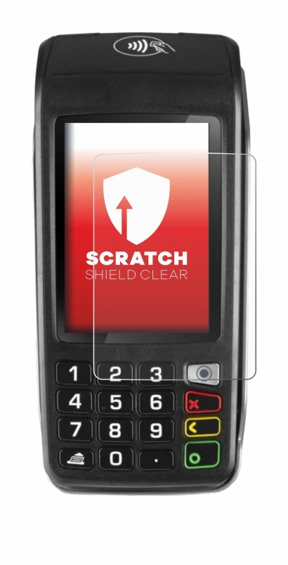 Abbildung des Geräts ingenico Move/5000 mit einer Vielzahl des Displayschutzes.